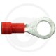 Cosses à oeillet isolées rouge, M4, pour câbles de 0,5 à -1,0 mm2