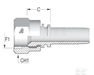 PIECES UNIVERSELLE PAG* - HYDRAULIQUE* - Raccord à sertir DN13-3/4 JIC