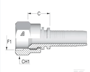 PIECES UNIVERSELLE PAG* - HYDRAULIQUE* - Raccord à sertir DN08-3/4 JIC