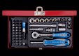 Coffret 1/4" 51 pièces douilles et embouts King Tony