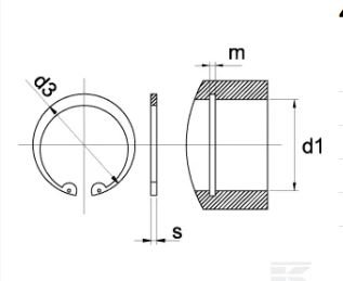 PIECES UNIVERSELLE PAG* - QUICAILLERIE* - Circlip 32 mm int.