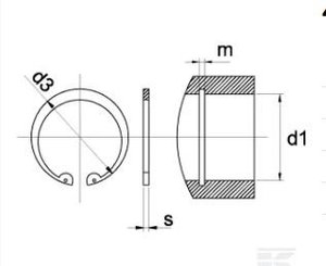 PIECES UNIVERSELLE PAG* - QUICAILLERIE* - Circlip 32 mm int.
