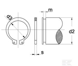 PIECES UNIVERSELLE PAG* - QUICAILLERIE* - Circlip 6 mm ext.