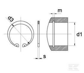 PIECES UNIVERSELLE PAG* - QUICAILLERIE* - Circlip 15 mm int.