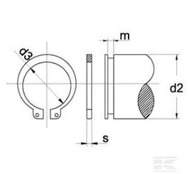 PIECES UNIVERSELLE PAG* - QUICAILLERIE* - Circlip 75 mm ext.