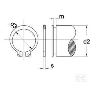 PIECES UNIVERSELLE PAG* - QUICAILLERIE* - Circlip 22 mm ext.