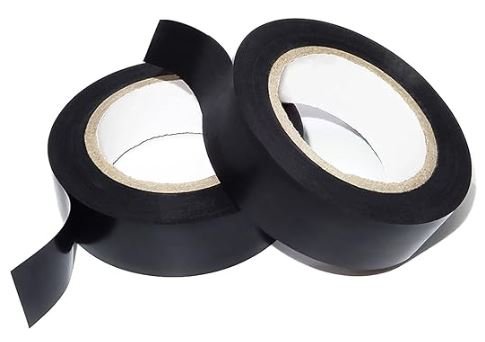 ELECTRICITE ECLAIRAGE PLS* - ELECTRICITE ECLAIRAGE* - 2 ROULEAUX ADHESIF NOIR PVC