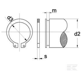 PIECES UNIVERSELLE PAG* - QUICAILLERIE* - Circlip 6 mm ext.