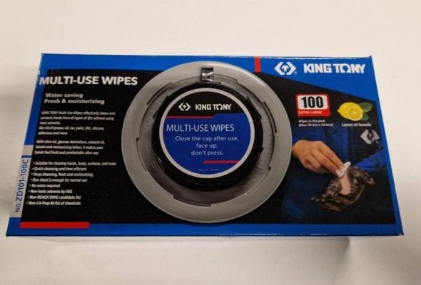 OUTILLAGE PLS* - OUTILLAGE A MAIN* - Boite de 100 lingettes désinfectantes, multi-usages King Tony