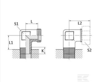 PIECES UNIVERSELLE PAG* - HYDRAULIQUE* - Coude mâle Ø17/15x21CONU
