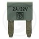 Fusibles mini plats 2A DIN 72 581, gris