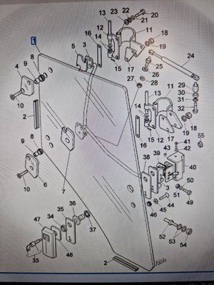 PIECES TRACTEUR PAG* - CONCURENCEE* - VITRE PORTE DROITE LEGEND NG Landini