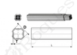 Tube quadri SFT6 53.9x3.25