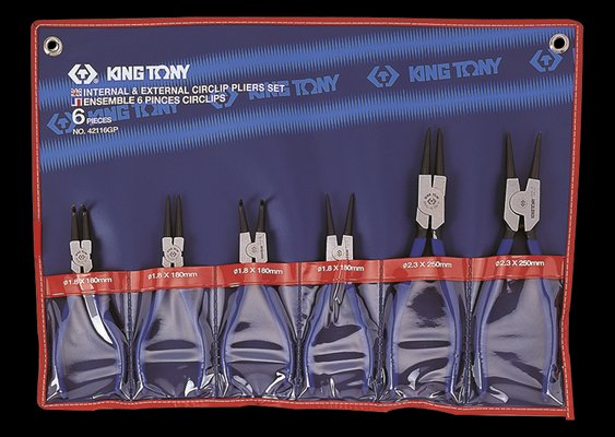 OUTILLAGE PLS* - OUTILLAGE A MAIN* - Jeu de 6 pinces Circlips King Tony