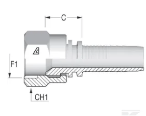 PIECES UNIVERSELLE PAG* - HYDRAULIQUE* - Raccord à sertir DN06-1/2 JIC