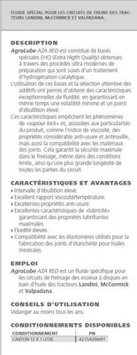 PIECES TRACTEUR PAG* - LUBRIFIANTS* - AZA RED LIQUIDE FREIN 1L Landini