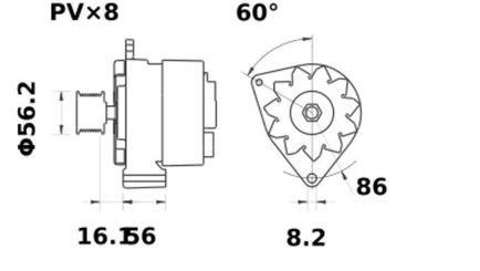 PIECES TRACTEUR PAG* - CONCURENCEE* - ALTERNATEUR ISKRA - MAHLE - LETRIKA