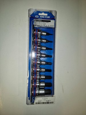 OUTILLAGE PLS* - OUTILLAGE A MAIN* - Rail de douilles 1/2" 6 pans - 9 pièces King Tony