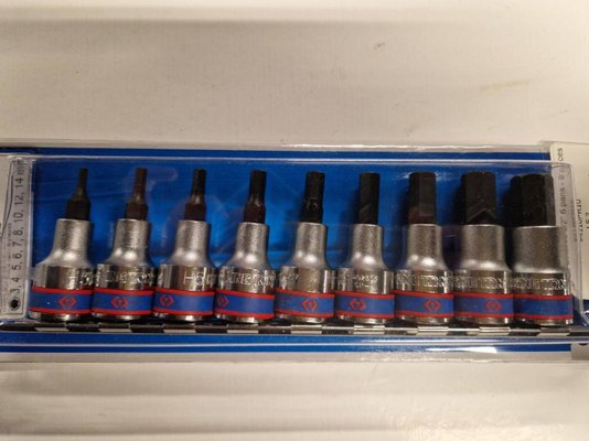 OUTILLAGE PLS* - OUTILLAGE A MAIN* - Rail de douilles 1/2" 6 pans - 9 pièces King Tony