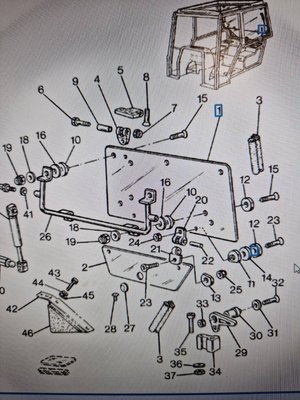 PIECES TRACTEUR PAG* - CONCURENCEE* - VERRE HAYON ARIIERE BLIZZARD Landini