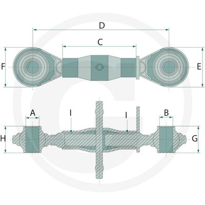 ATTELAGE PLS* - ATTELAGE* - Barre de poussee L600/890mm