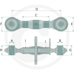 ATTELAGE PLS* - ATTELAGE* - Barre de poussee L600/890mm