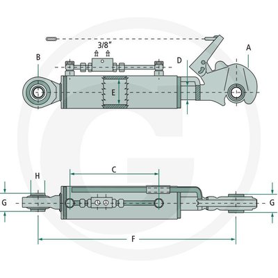 ATTELAGE PLS* - ATTELAGE* - Barre de poussee hydraulique Cat 2-2