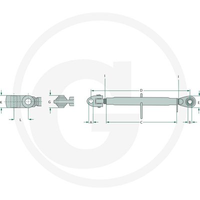 ATTELAGE PLS* - ATTELAGE* - Barre de poussee L575/810mm