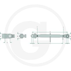 ATTELAGE PLS* - ATTELAGE* - Barre de poussee L575/810mm