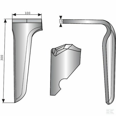 PIECES USURES AGRI PAG* - HERSE ROTATIVE FRAISE* - DENT DE HERSE RAPIDO GAUCHE MASCHIO GASPARDO