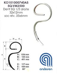 SEMOIR - DENT - DENT VIBRO TYPE SQ 32x12