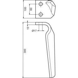 HERSE ROTATIVE - DENT - Dent maschio adaptable revetue MASCHIO GASPARDO