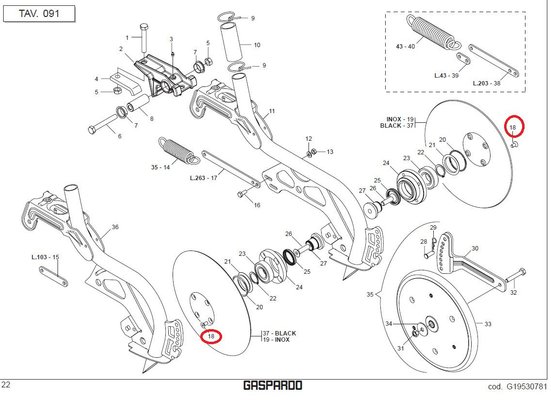 PIECES TECHNIQUES AGRI PAG* - DIVERS* - BOULON TC M8X1,25X16 U5933 MASCHIO GASPARDO