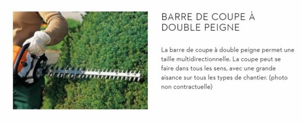 TAILLE HAIE - TAILLE HAIE THERMIQUE - HS 46 Taille-haie therm 450mm
