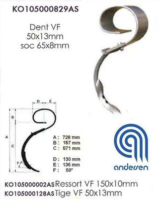 SEMOIR - DENT - Dent vibro flex andersen Kongskilde