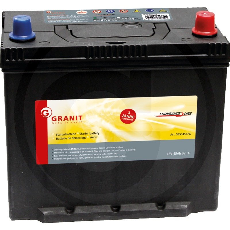 Vente Batterie 12 V / 45 Ah Granit 58554577G  Cravero, concessionnaire  matériels Volvo-Mecalac Nantes - Rennes - Caen - Niort