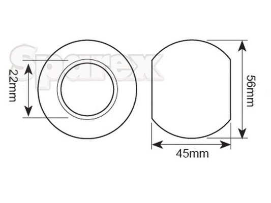 PNEUMATIQUE - ACCESSOIRE - Rotule 56/22mm(cat.2/1) pour c