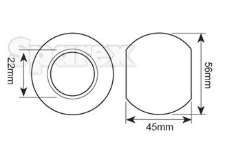PNEUMATIQUE - ACCESSOIRE - Rotule 56/22mm(cat.2/1) pour c