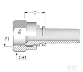PIECES UNIVERSELLE PAG* - HYDRAULIQUE* - Raccord à sertir DN06-7/16 JIC