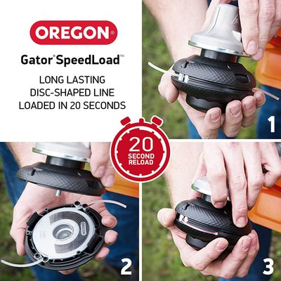 CONSOMMABLE MOTOC PLS* - FIL COUTEAU* - TETE DE DEBROUSSAILLEUSE DIAM 108MM GATOR SPEED LOAD ARBRE LONG 25CC - OREGON