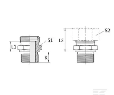 PIECES UNIVERSELLE PAG* - HYDRAULIQUE* - Union mâle 13-M18x150