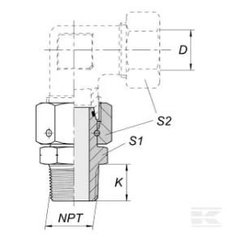 PIECES UNIVERSELLE PAG* - HYDRAULIQUE* - Adapteur tournant AT17/12x17CO