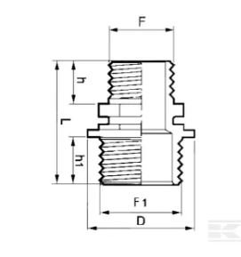 PIECES TECHNIQUES AGRI PAG* - PULVERISATION* - "Embout réd. M/M 3/4""x3/8"""