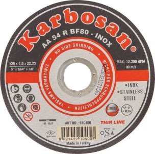 OUTILLAGE PLS* - CONSOMMABLE - Disque à tronçonner acier/inox 125x1x22mm