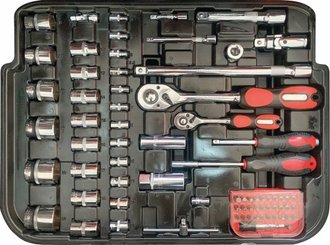 OUTILLAGE PLS* - OUTILLAGE A MAIN* - Mallette de dépannage sur roues 133 outils 1/4" - 1/2"