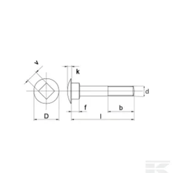Pièces - KRAMP MOTOCULTURE - Boulon m12x60 8.8
