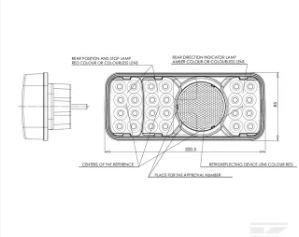 PIECES UNIVERSELLE PAG* - ELECTRICITE* - Feu arrière LED rectangle univ