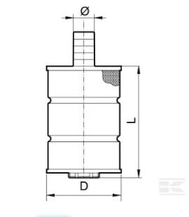 PIECES TRACTEUR PAG* - FILTRATION* - Filtre d'asp.+embout 50 mm