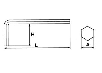 OUTILLAGE PLS* - OUTILLAGE A MAIN* - CLE MALE LONGUE 8MM