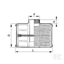 PIECES TRACTEUR PAG* - FILTRATION* - Filtre d'aspiration T 1 1/2"
